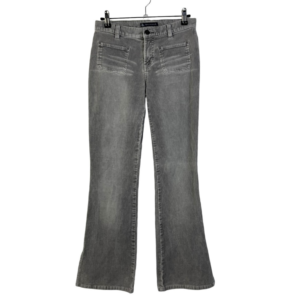 Vintage Y2K SO Stretch Gray Corduroy Bootcut Jeans 3